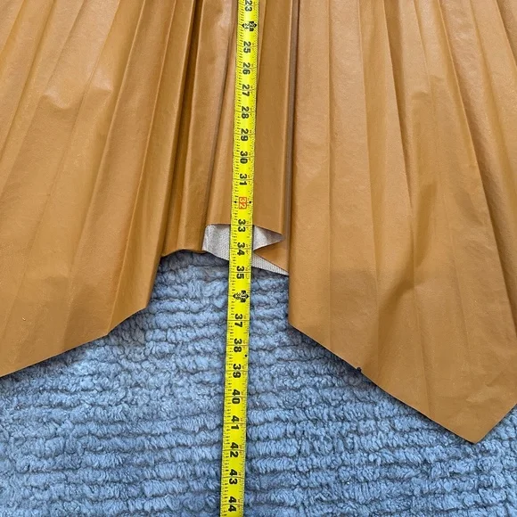 NWT Isabel Marant Davis Asymmetric pleated maxi skirt - faux leather - Picture 7 of 9